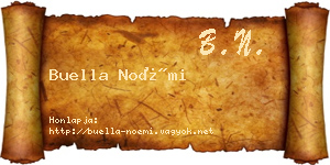 Buella Noémi névjegykártya